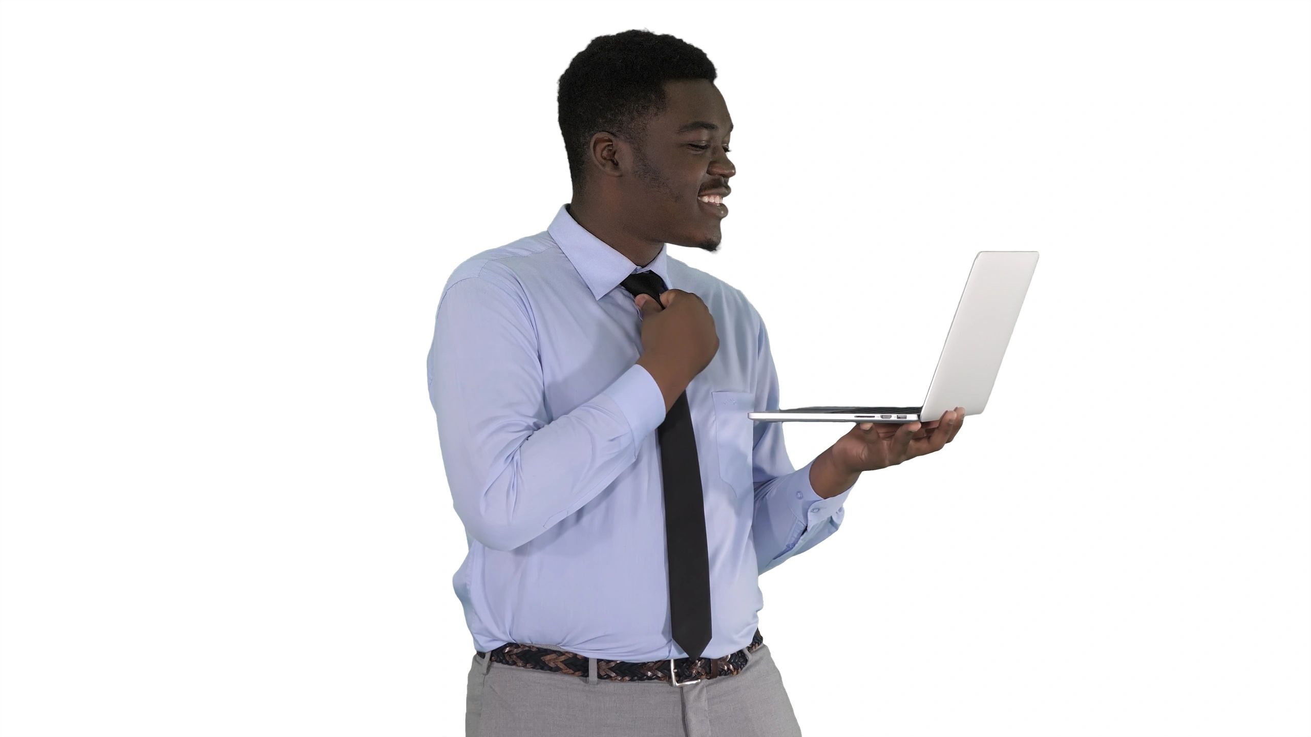 QA professional working on a laptop