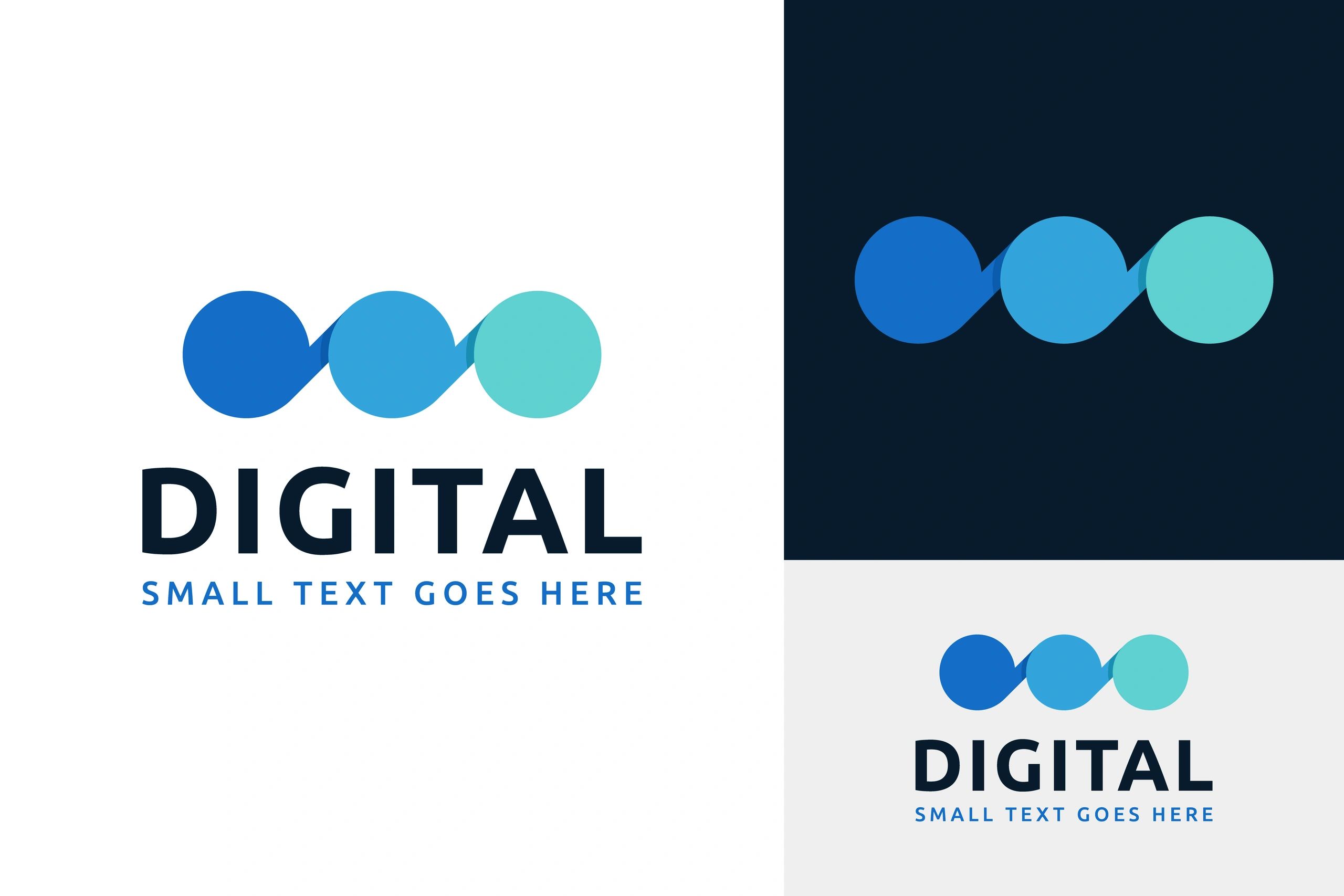 Digital network style partner logo