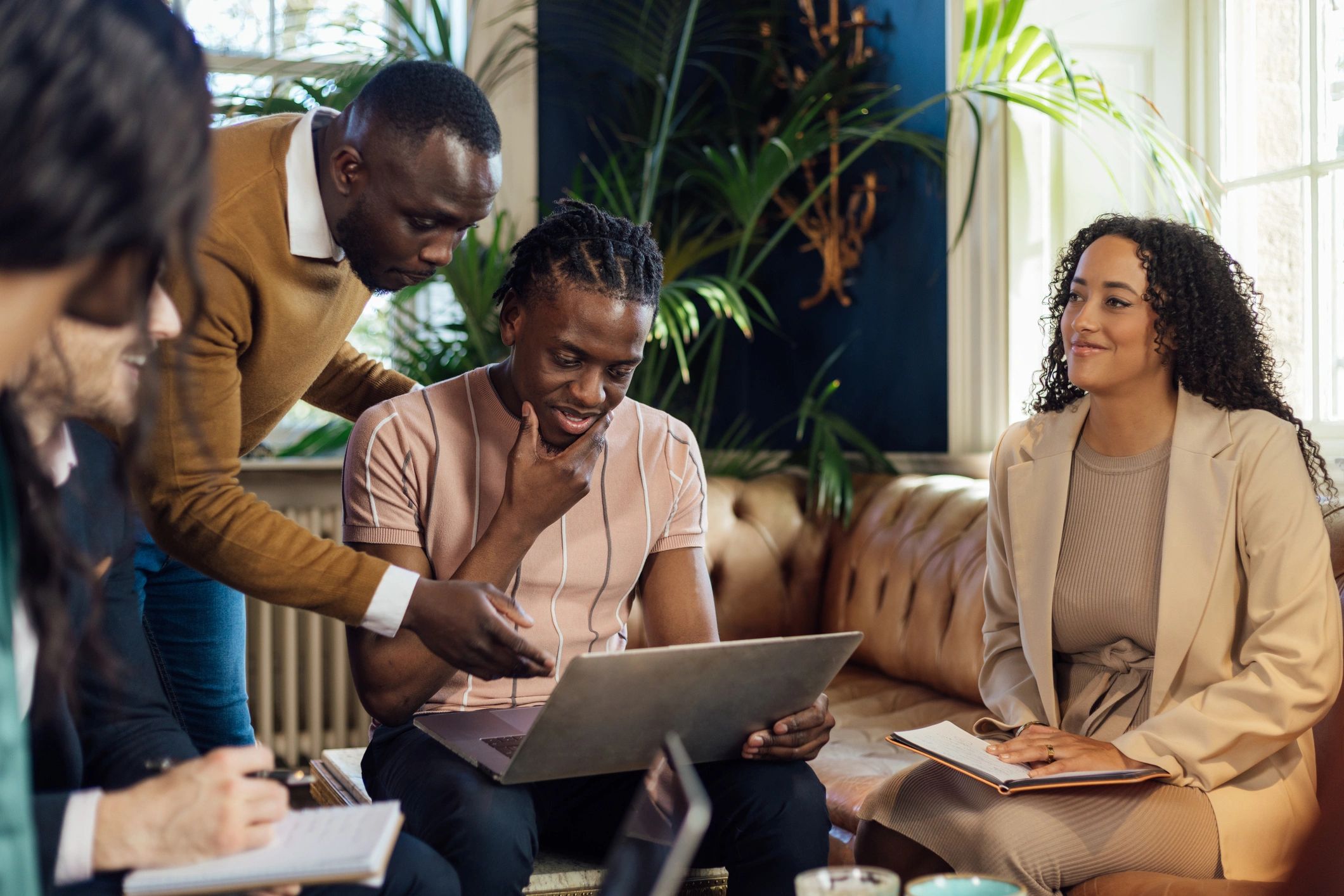 African business team in a digital transformation strategy meeting
