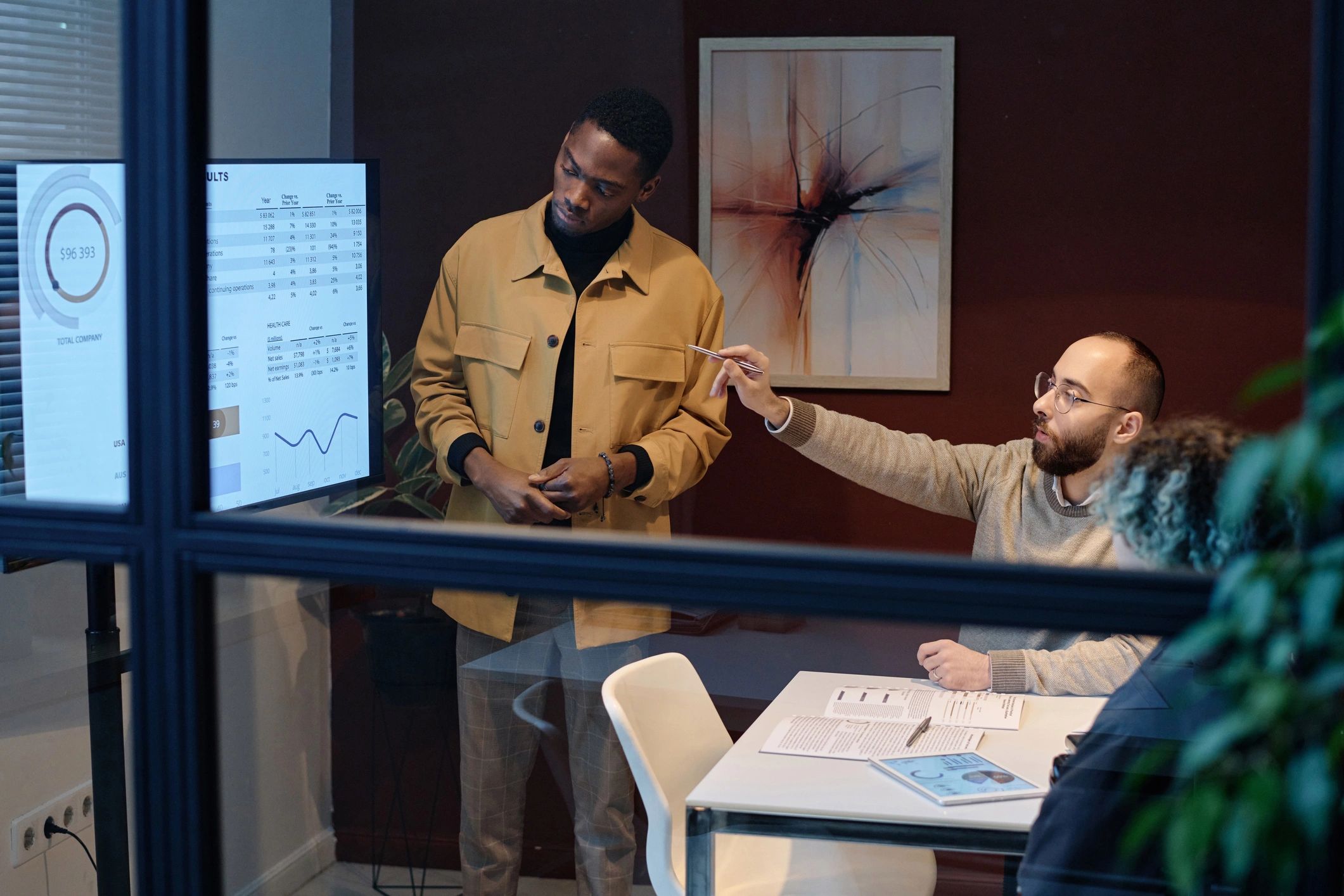 Team collaborating during enterprise business and product management training