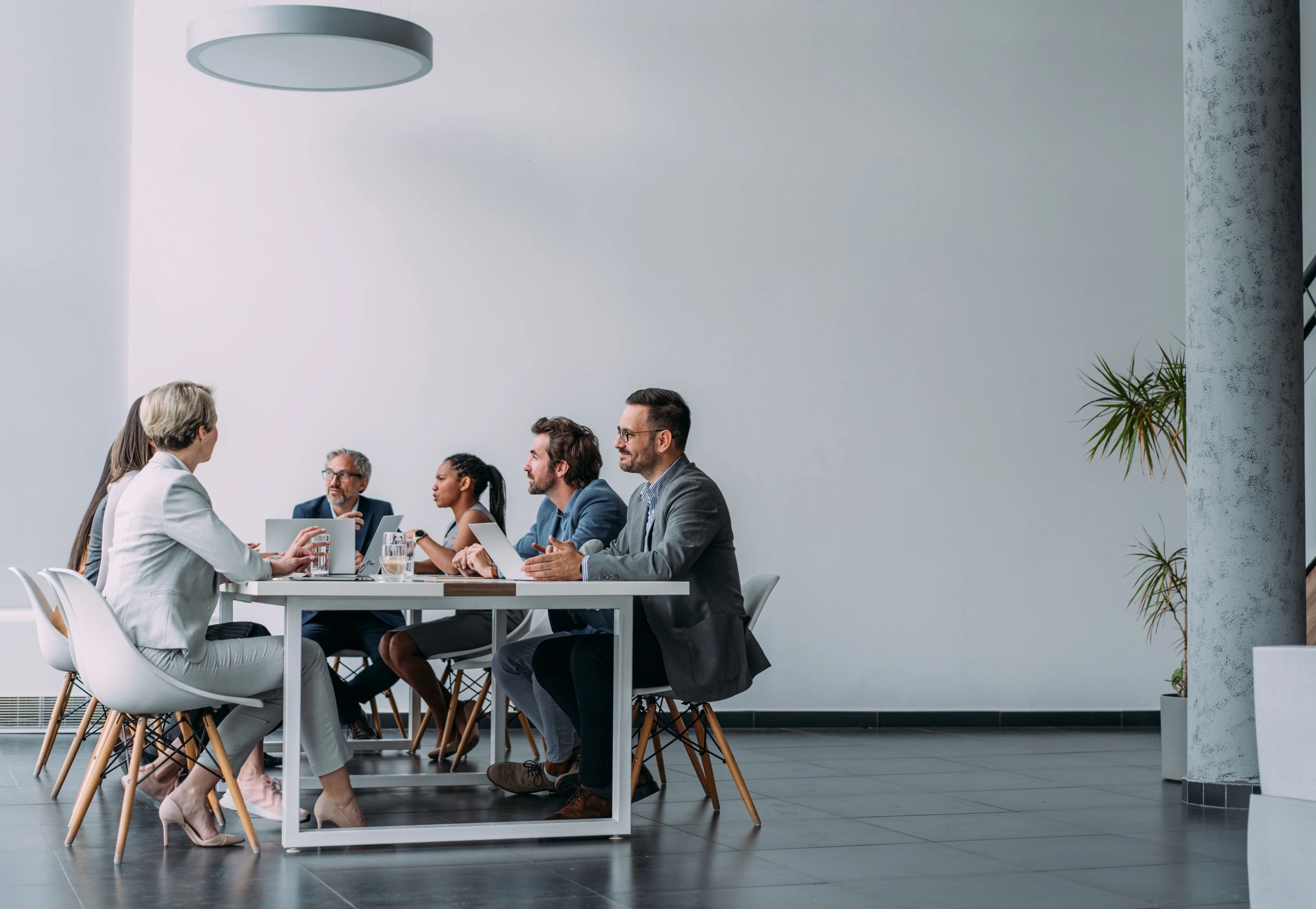 African business team meeting in a modern office