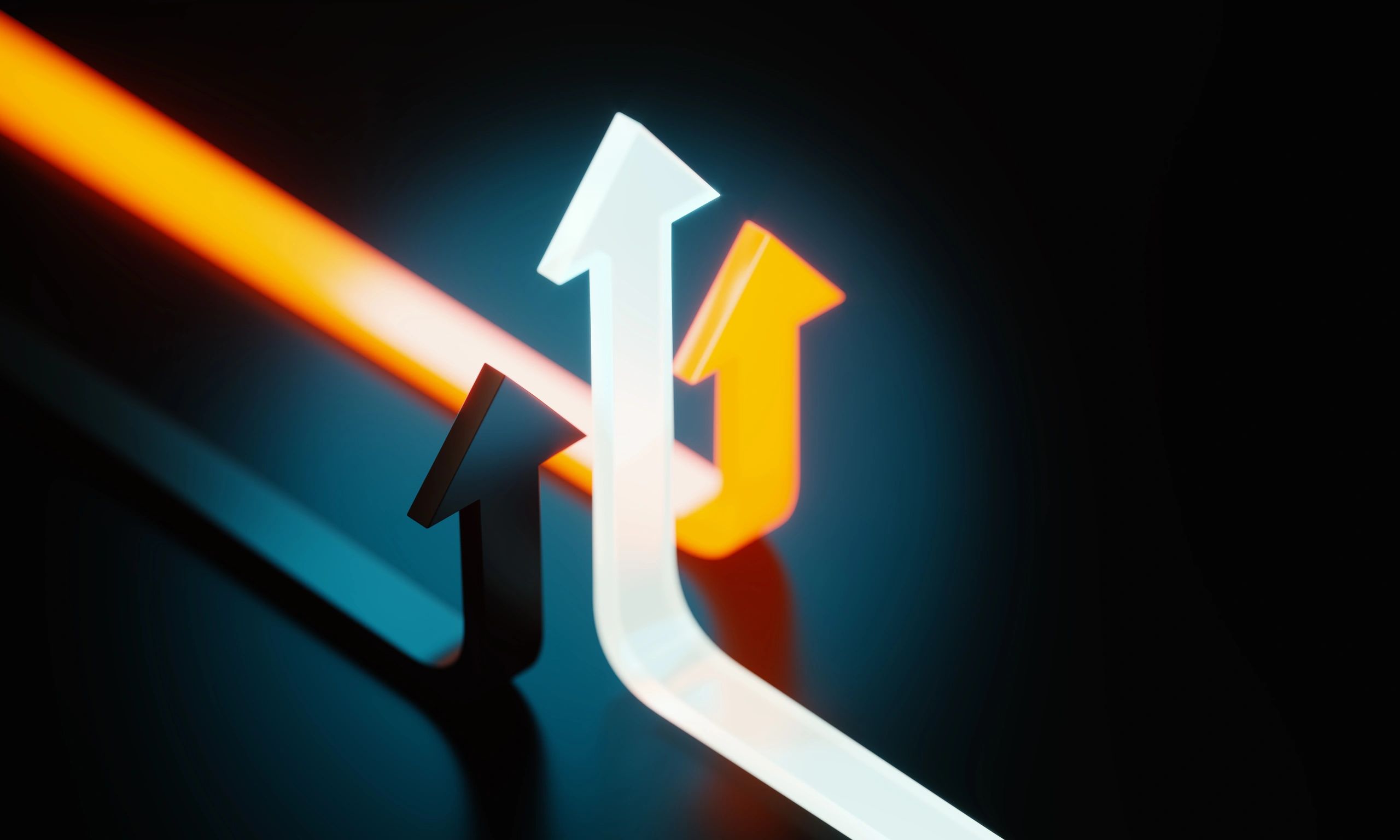 Abstract teamwork arrows background